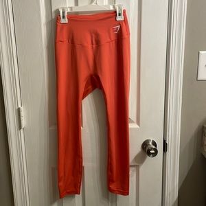 Orange Gymshark 3/4 length Leggings
